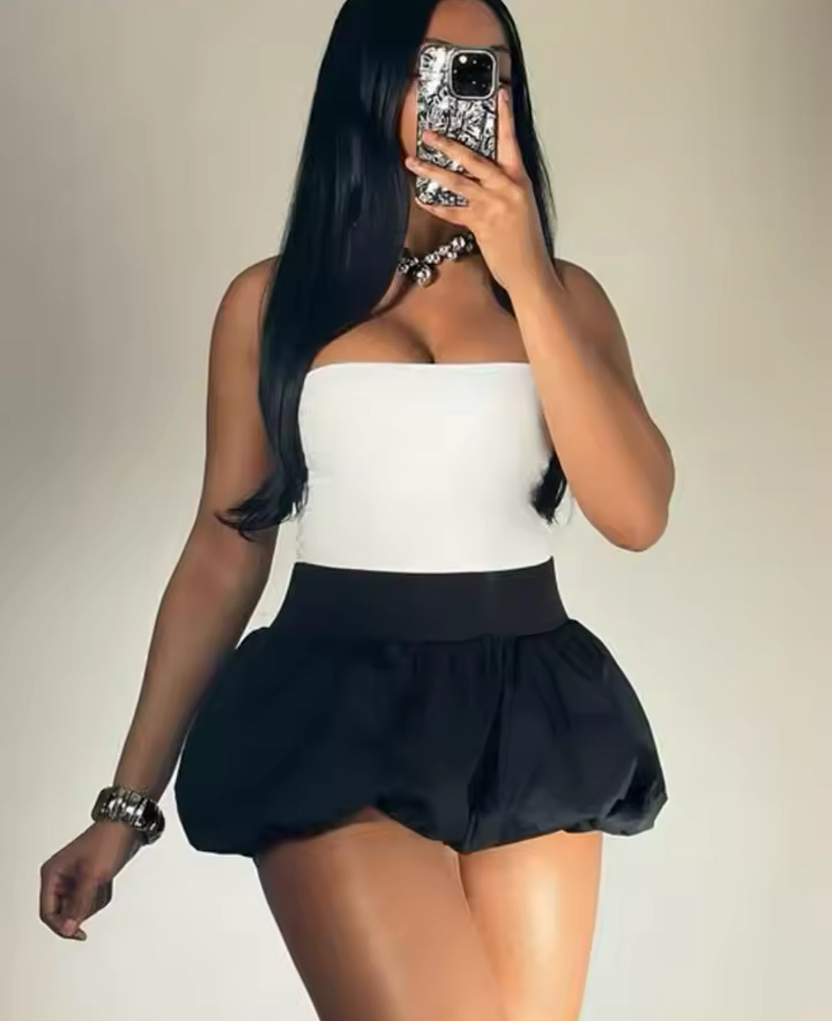 Black Bubble skirt