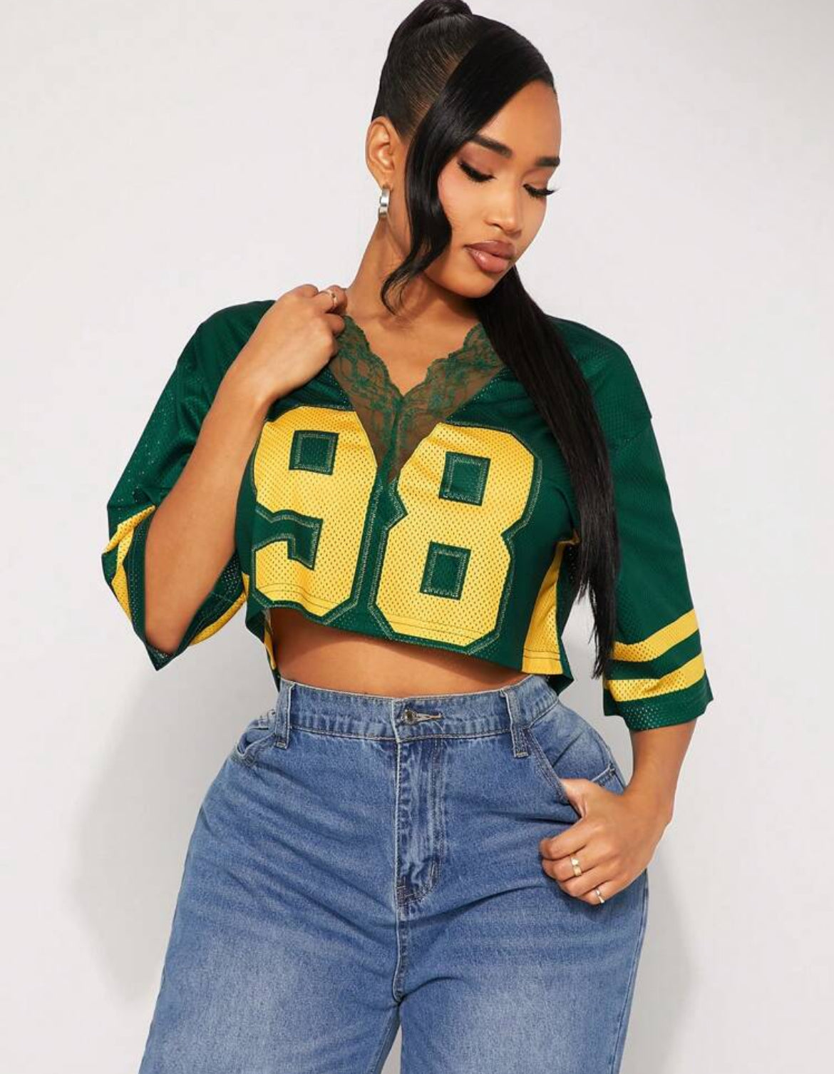 Go Team cropped jersey