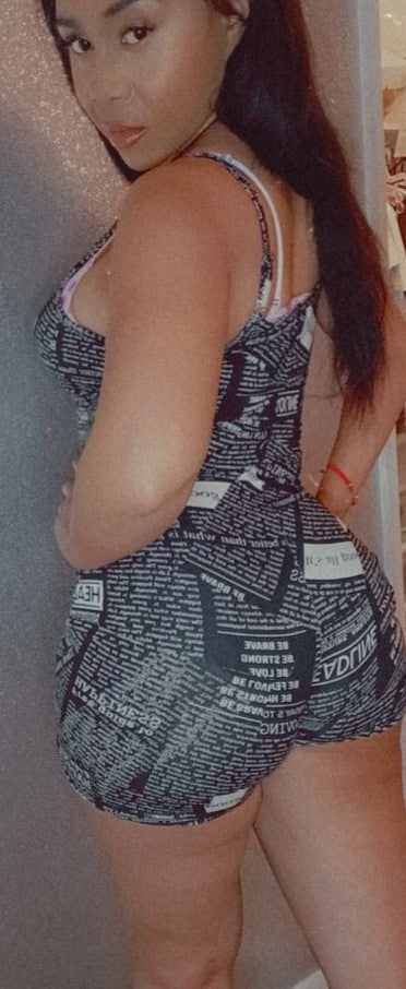 Headlines romper - GahdessBoutique