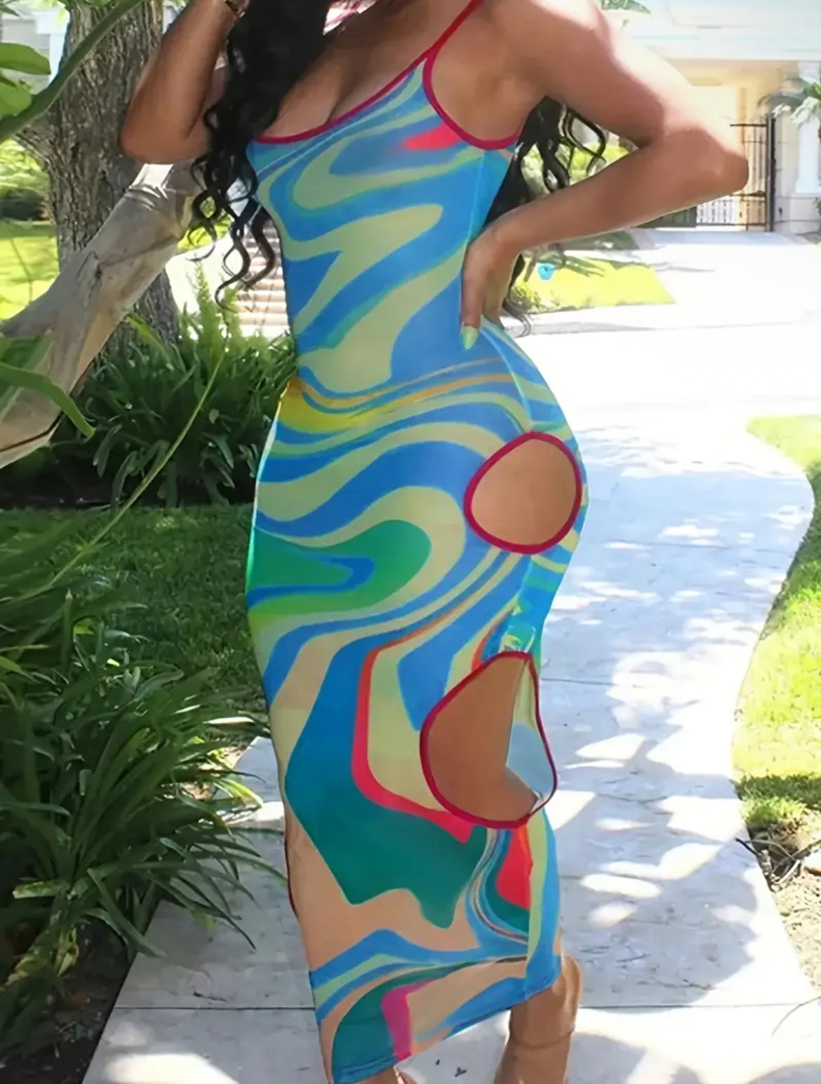 Psychedelic Heat maxi dress
