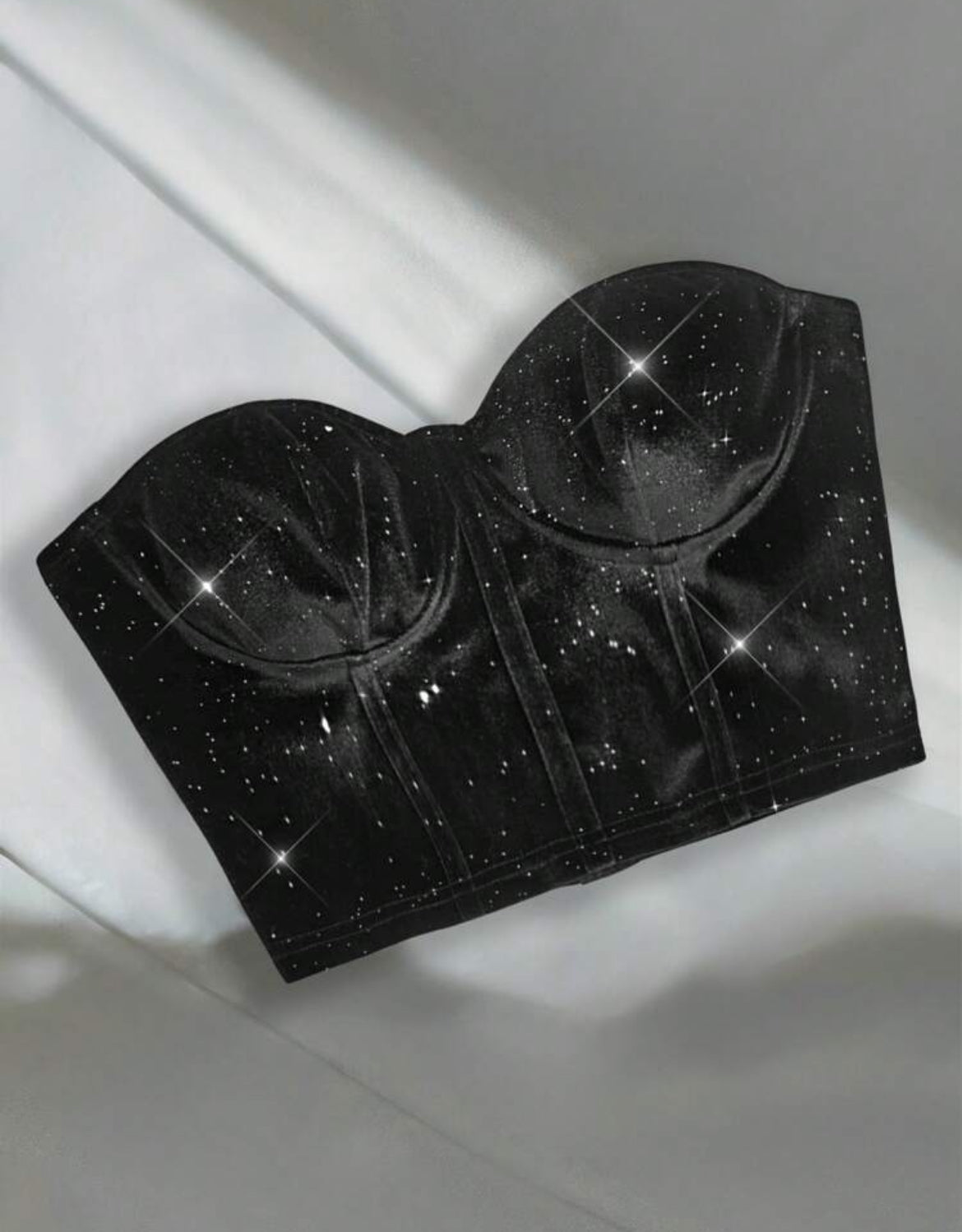 Galaxy cropped corset top