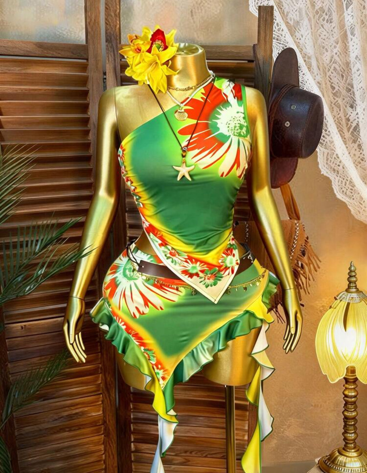 Paradise 2 piece skirt set