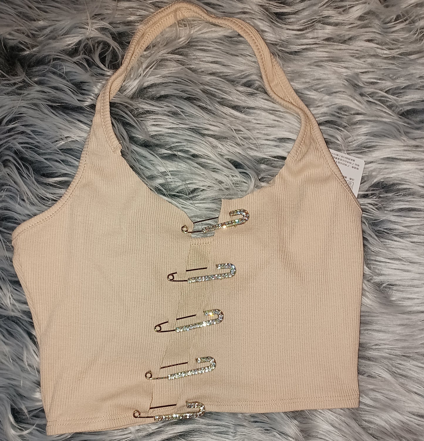 Pin it crop tank top